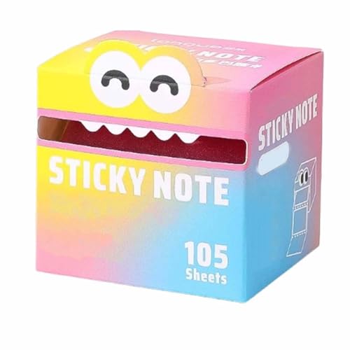 Cute Monster Pattern Sticky Note,Niedliche Haftnotizen Mit Monster Muster,Lustige Haftnotizen,Niedliche Selbstklebende Cartoon-Haftnotizen,Lustige Haftnotizen Kawaii Notizzettel Klebezettel (G) von ZUICC