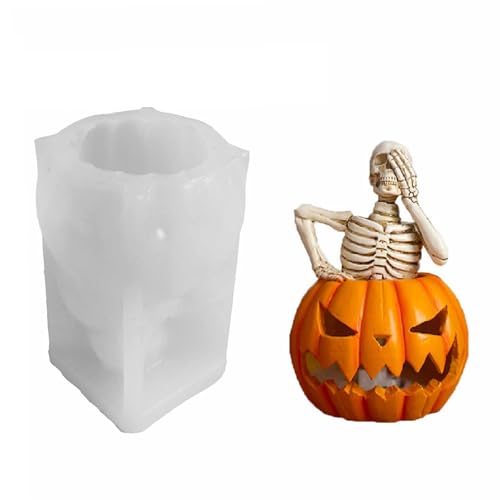 Gruselige Skelett-Silikon-Kürbisse, Epoxidharz-Formen, Halloween-Formen, Bastelbedarf Gruselige Skelett-Silikon-Kürbisse, Epoxidharz-Formen, Halloween-Formen, Bastelbedarf von ZUJIABAO