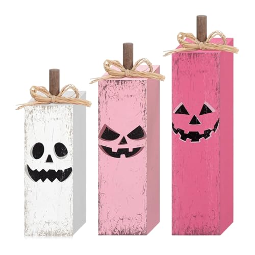 Handgefertigte Halloween-Specter-Tischdekorationen aus Holz für Herbst, Weihnachten, Party und Zuhause, Halloween-Holzdekorationen, 3 Stück Handgefertigte Halloween-Specter-Tischdekorationen aus Holz für Herbst, Weihnachten, Party und Zuhause, Halloween-Holzdekorationen, 3 Stück von ZUJIABAO