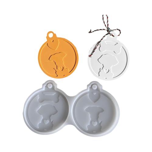 Silikonformen für Tieranhänger, leicht zu entformen, Kunstharz-Anhänger für Epoxidharze, handgefertigt, Schlüsselanhänger, Schmuck, Anhänger, Hund, Silikonformen von ZUJIABAO