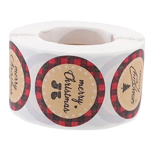 ZUNOXAZ 1 Rolle Weihnachtsaufkleber Selbstklebende Dekorative Etiketten für Geschenktüten Umschläge und Verpackungen Einfache Anwendung ohne Rückstände für Karten und Scrapbooking von ZUNOXAZ
