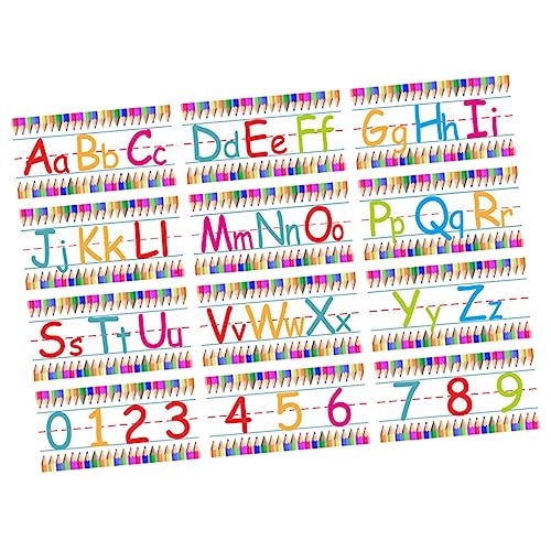 ZUNOXAZ 1 Satz Alphabet und Wandtattoo für Kinderzimmer Lernaufkleber mit Bunten Cartoon Mustern für Kreative Wanddekoration für Vorschule und Spielzimmer Leicht Anwendbar und ZUNOXAZ 1 Satz Alphabet und Wandtattoo für Kinderzimmer Lernaufkleber mit Bunten Cartoon Mustern für Kreative Wanddekoration für Vorschule und Spielzimmer Leicht Anwendbar und von ZUNOXAZ