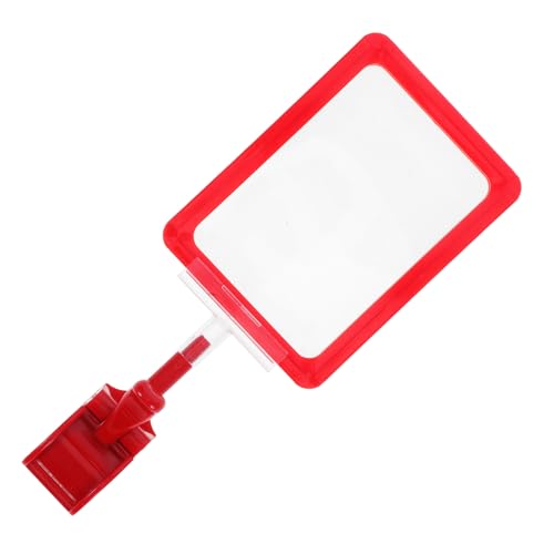ZUNOXAZ 1 Satz Doppelseitige Preisschild Beschilderungs Display Clips Supermarktbedarf Markierungsetiketten Regalschildhalter Ladenverkaufsschild Einzelhandelsverkaufsschilder von ZUNOXAZ