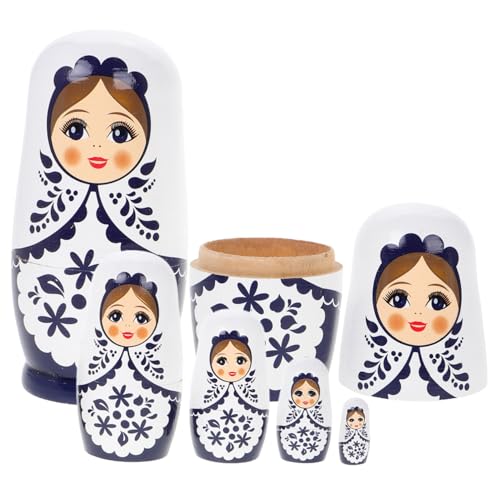 ZUNOXAZ 1 Satz Holzpuppenspielzeug Babuschka Nistpuppen Basteln Puppen Kinderverzierung -Kits DIY Schmuckhandwerk Für Holzbausatz Matryoshka -Puppe Matroschka Hölzern von ZUNOXAZ