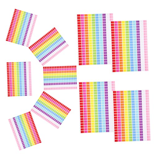 ZUNOXAZ 10 Blatt Bunte Aufkleber Wiederverwendbare Selbstklebende Klassifizierungs und Codierungsaufkleber für Schule Büro und Zuhause Farben von ZUNOXAZ