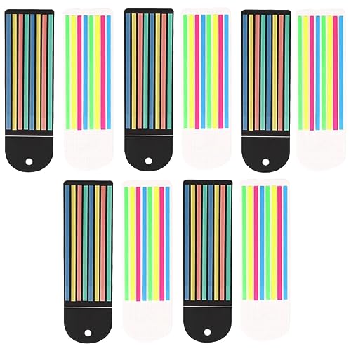 ZUNOXAZ 10 Blatt Halbtransparente Pet Haftnotizen Bunte Lesehilfen für Schule und Büro Wiederverwendbare Haftstreifen zur Textmarkierung und Farbcodierung ZUNOXAZ 10 Blatt Halbtransparente Pet Haftnotizen Bunte Lesehilfen für Schule und Büro Wiederverwendbare Haftstreifen zur Textmarkierung und Farbcodierung von ZUNOXAZ