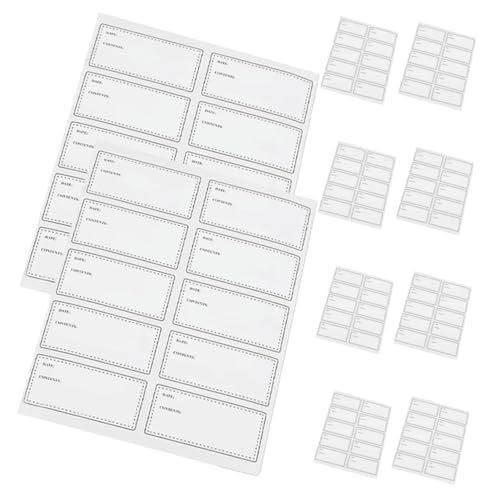 ZUNOXAZ 10 Blatt Wasserfeste ölresistente abnehmbare Lebensmittel etiketten mit Aufklebern wiederverwendbare Memo sticker für Flaschen Vorratsdosen vielseitige Beschriftung und ZUNOXAZ 10 Blatt Wasserfeste ölresistente abnehmbare Lebensmittel etiketten mit Aufklebern wiederverwendbare Memo sticker für Flaschen Vorratsdosen vielseitige Beschriftung und von ZUNOXAZ