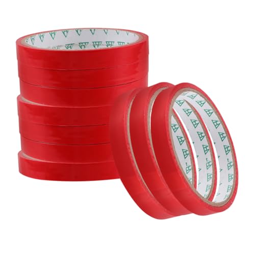 ZUNOXAZ 10 Rollen Verpackungsband Rot Robustes Klebeband für Supermarkt zurichtmaschinen Vielseitig Einsetzbar für Verpackung Versiegelung mit Starker Haftkraft für Sicheres Fixieren von ZUNOXAZ