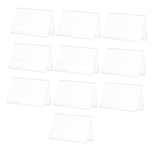 ZUNOXAZ 10 Stück Acryl Namensschilder Transparentes V Förmiges Tischaufsteller für Konferenzen Wiederverwendbar Doppelseitige Präsentation von Gästennamen für Veranstaltungen und von ZUNOXAZ