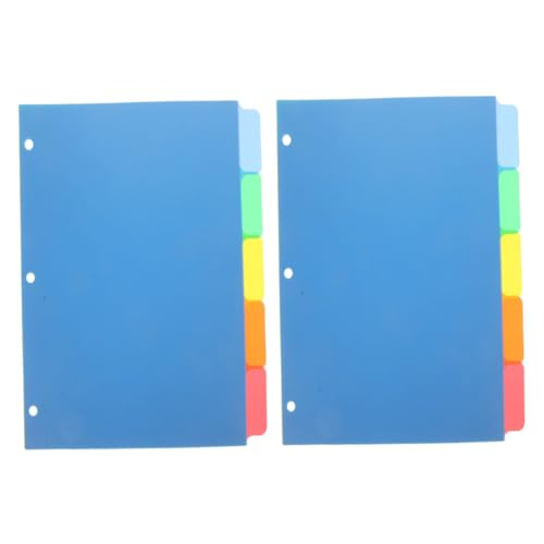 ZUNOXAZ 10 Stück Farbige Trennblätter Praktische Ordnertrennblätter für Schnellen Zugriff für Notizbücher und Aktenordner Buntes Design für Klare Dokumentenorganisation für Büro Schule von ZUNOXAZ