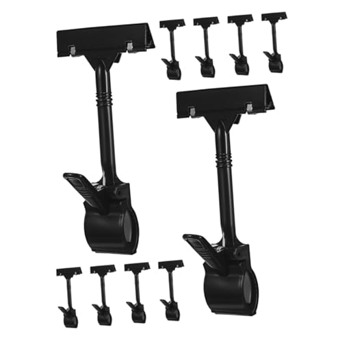 ZUNOXAZ 10 Stück Kunststoff Preisschilder Halter Drehbare T Form Clip Halter für Professionelle Verkaufspräsentation Verstellbar und Langlebig für Supermärkte und Märkte von ZUNOXAZ