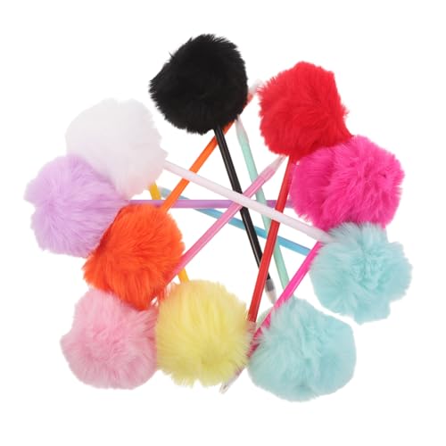 ZUNOXAZ 10 Stück Plüsch Pom Pom Kugelschreiber Flauschige Kugelschreiber Kreatives Design Weiche Griffigkeit Für Schule Mädchen Schreibwaren ZUNOXAZ 10 Stück Plüsch Pom Pom Kugelschreiber Flauschige Kugelschreiber Kreatives Design Weiche Griffigkeit Für Schule Mädchen Schreibwaren von ZUNOXAZ