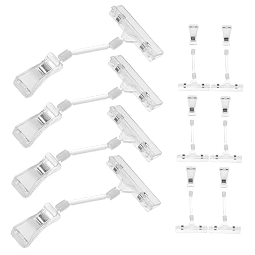 ZUNOXAZ 10 Stück Preiszeichen Clips Transparente Halter für Schilder Werbewirksam für Supermärkte und Einzelhandel für Preisauszeichnungen und Produktpräsentationen von ZUNOXAZ