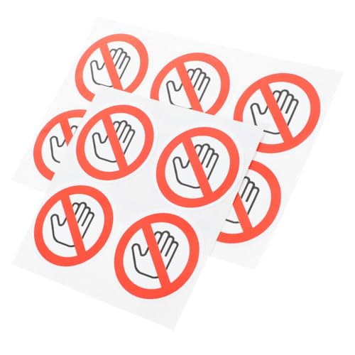 ZUNOXAZ 10 Stück Rundaufkleber Warnhinweise Nicht Berühren Vinyl Aufkleber für und Außenflächen Sicherheitsbeschilderung für Gefährliche Geräte Selbstklebend von ZUNOXAZ