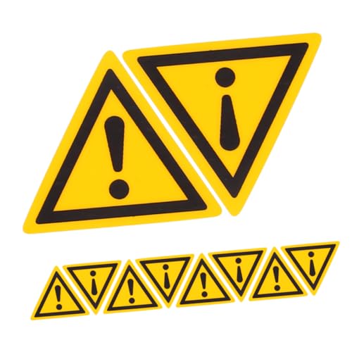ZUNOXAZ 10 Stück Sicherheitswarnetiketten Aufkleber Gerätewarnschild Schwarze Wörter Vorsichtsschild Oberflächenwarnschild Dreieck Vorsichtsschild Dreieck Warnschild Gelbes Pp von ZUNOXAZ