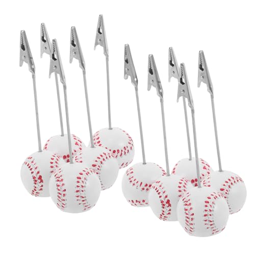 ZUNOXAZ 10 Stück Teiliges Baseball Memo Clips aus Resin mit Alligator-clip Stabile Tischkartenhalter für Sportveranstaltungen Personalisierte Namensschilder Mobiler Kartenhalter für Events von ZUNOXAZ