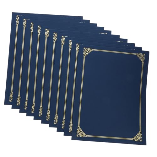ZUNOXAZ 10 Stück Teiliges Edle Urkundenhüllen mit Goldgeprägtem Din Stabile Papier Schutzhüllen für Ehrungszertifikate Elegante Urkunden Einbandmappe in Dunkelblau für Büro und Zuhause ZUNOXAZ 10 Stück Teiliges Edle Urkundenhüllen mit Goldgeprägtem Din Stabile Papier Schutzhüllen für Ehrungszertifikate Elegante Urkunden Einbandmappe in Dunkelblau für Büro und Zuhause von ZUNOXAZ