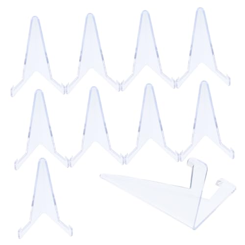 ZUNOXAZ 10 Stück Teiliges Kunststoff Kartenständer Transparente Kartenhalter mit Stabilem Display rack Vielseitige Staffeleien für Sammelkarten Fotokarten Münzen und Dekoration für ZUNOXAZ 10 Stück Teiliges Kunststoff Kartenständer Transparente Kartenhalter mit Stabilem Display rack Vielseitige Staffeleien für Sammelkarten Fotokarten Münzen und Dekoration für von ZUNOXAZ