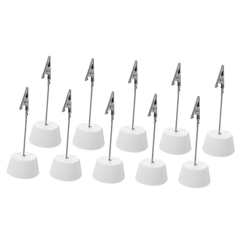 ZUNOXAZ 10 Stück Teiliges Memo Holder aus Holz Vielseitige Tischkartenhalter und Fotoclips Wiederverwendbare Notizhalter für Büro Party Einfache Nutzung und Langlebiges Design Weiß von ZUNOXAZ