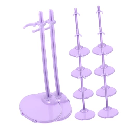 ZUNOXAZ 10 Stück Teiliges Puppenständer Stabiler Doll Support Rack mit Dickem Rundsockel Praktischer Displayhalter für Puppen Figuren und Modelle für Regal Tisch und Vitrine von ZUNOXAZ