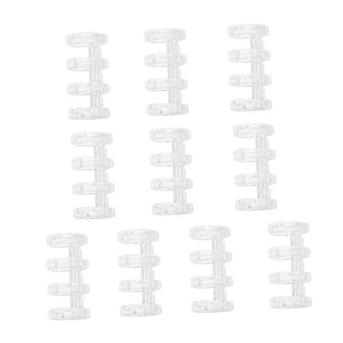ZUNOXAZ 10 Stück Teiliges Segmentierter Scrapbook Binder Clips Transparente Kunststoff Schnellhefter Schnappbinder Leicht Tragbar Für Lose Notizbuch Büro Schüler Lehrer von ZUNOXAZ