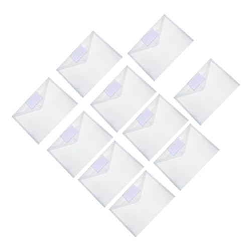 ZUNOXAZ 10 Stück Teiliges Transparentes Dokumententaschen Wasserfeste Leichte mit Klarsichtdesign für Büro und Schule Praktische Aufbewahrungstaschen für Wichtige Unterlagen von ZUNOXAZ