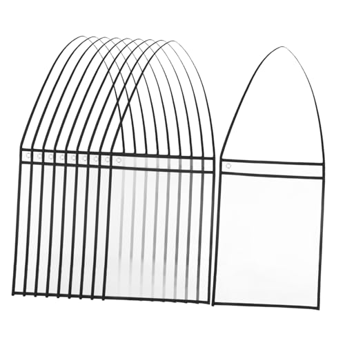 ZUNOXAZ 10 Stück Transparente PVC Ticket Halter mit Aufhängeschnur Wiederverwendbare Dokumentenhüllen für Büro Schule und Restaurant für Reparaturaufträge und Wichtige Unterlagen von ZUNOXAZ