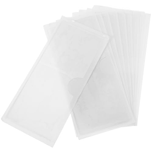 ZUNOXAZ 10 Stück Transparente Selbstklebende PVC Karteikartenhüllen Wasserfest Vielseitig für Büro Versand Lager Aufbewahrung Schutz von Dokumenten und Etiketten von ZUNOXAZ