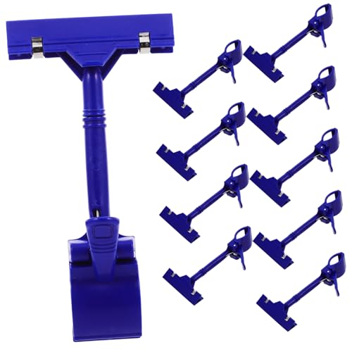 ZUNOXAZ 10 Stück Verstellbare Kunststoff Preisschildhalter Clips T förmige Doppelseitige Werbeclips für Regal Verkaufsschilder im Einzelhandel Drehbar Langlebig Blau ZUNOXAZ 10 Stück Verstellbare Kunststoff Preisschildhalter Clips T förmige Doppelseitige Werbeclips für Regal Verkaufsschilder im Einzelhandel Drehbar Langlebig Blau von ZUNOXAZ