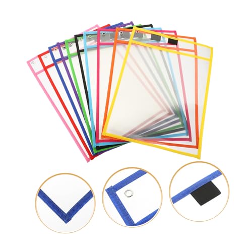 ZUNOXAZ 10 Stück Wiederverwendbare Dry Erase Pockets Transparent Abwischbare Dokumentenhüllen PVC Trocken Abwischbare Folientaschen für Schule Büro Schreibübungen ZUNOXAZ 10 Stück Wiederverwendbare Dry Erase Pockets Transparent Abwischbare Dokumentenhüllen PVC Trocken Abwischbare Folientaschen für Schule Büro Schreibübungen von ZUNOXAZ