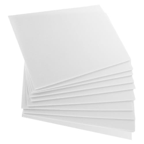 ZUNOXAZ 10 Stück Zeichenbrett für Malpapier mit Schaumstoffstruktur Mehrzweck-Schaumstoffpapier Schaumstoff-Druckplatten Projektschaum Bastelschäume Modellierschaum DIY zubehör Weiß von ZUNOXAZ