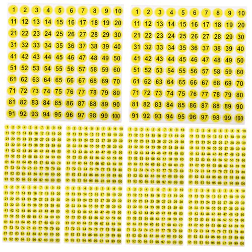 ZUNOXAZ 100 Blatt Wasserdichte Selbstklebende Zahlenaufkleber Runde Klassifizierungs etiketten Klare Nummern für Büro Haushalt und Kleidung zur Einfachen Organisation ZUNOXAZ 100 Blatt Wasserdichte Selbstklebende Zahlenaufkleber Runde Klassifizierungs etiketten Klare Nummern für Büro Haushalt und Kleidung zur Einfachen Organisation von ZUNOXAZ