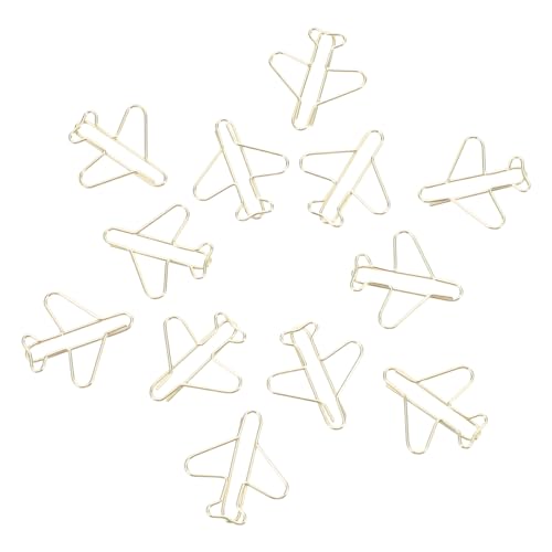 ZUNOXAZ 100 Stück Lustige Büroklammern: Einzigartige Planerklammern in Flugzeugform – Kleine Büroartikel Aus Metall – Kreative Büroklammern Für Die Schule Und Süße Memohalter von ZUNOXAZ