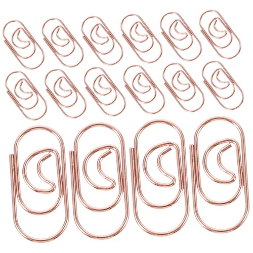 ZUNOXAZ 100 Stück Mondförmige Büroklammern aus Metall Kleine Goldfarbene Paper Clips Praktische und Haltbare Klammern für Büro Schule Fotos und Dokumente ZUNOXAZ 100 Stück Mondförmige Büroklammern aus Metall Kleine Goldfarbene Paper Clips Praktische und Haltbare Klammern für Büro Schule Fotos und Dokumente von ZUNOXAZ
