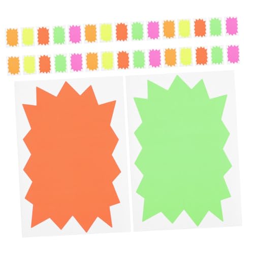 ZUNOXAZ 100 Stück Preis Schild Preisschild Aufkleber Einzelhandelsverkaufsschild Einzelhandelsverkaufsplakate Und Schilder Etikettierungsaufkleber Selbstklebendes Fluoreszierendes Papier von ZUNOXAZ