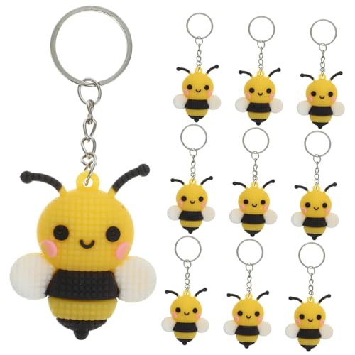 ZUNOXAZ 10Stücke Bienen Schlüsselanhänger Süße Bienen Partygeschenke Dekorative Schlüsselanhänger für Taschen und für Kindergeburtstagsfeiern und Bastelprojekte ZUNOXAZ 10Stücke Bienen Schlüsselanhänger Süße Bienen Partygeschenke Dekorative Schlüsselanhänger für Taschen und für Kindergeburtstagsfeiern und Bastelprojekte von ZUNOXAZ