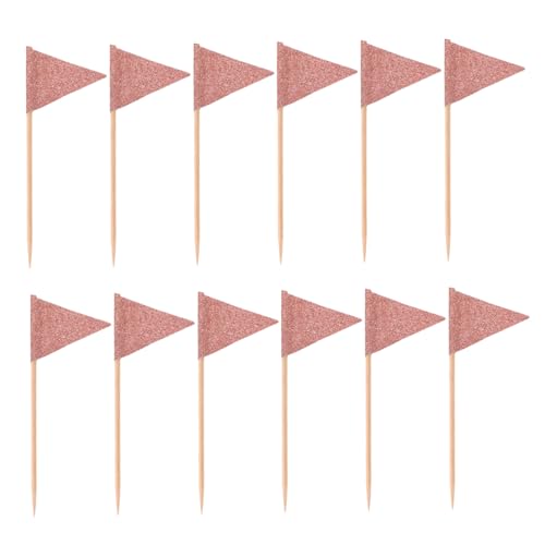 ZUNOXAZ 12 Stück Dreieck Food Flaggen Roségold Cake Flag für Dessert Cupcake Topper Stabile Party Picks für Kuchen Obst und Appetizer bei Geburtstagen und Hochzeiten ZUNOXAZ 12 Stück Dreieck Food Flaggen Roségold Cake Flag für Dessert Cupcake Topper Stabile Party Picks für Kuchen Obst und Appetizer bei Geburtstagen und Hochzeiten von ZUNOXAZ