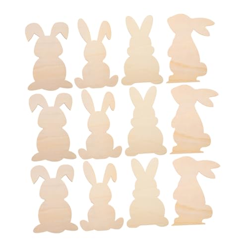 ZUNOXAZ 12 Stück Hasenform Dekoration Basteln Unbemalte Osterausschnitte Hasen Wandkunst Wandkunst Holzdekoration Hase DIY Blanker Hase Unlackiertes Holz Türschild ZUNOXAZ 12 Stück Hasenform Dekoration Basteln Unbemalte Osterausschnitte Hasen Wandkunst Wandkunst Holzdekoration Hase DIY Blanker Hase Unlackiertes Holz Türschild von ZUNOXAZ