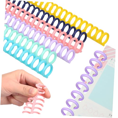 ZUNOXAZ 12 Stück Kunststoff Buchbinderinge Teiliges Flexible Binder Mechanismen mit Ringen Widerstandsfähige Bindespiralen Verstellbar für Notizbücher Fotoalben Loseblatt Ordner von ZUNOXAZ