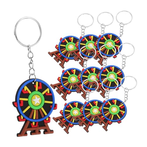 ZUNOXAZ 12 Stück Schlüsselanhänger im Karnevalsthema Niedliches Riesenrad Design Bezaubernde Taschenanhänger für Dekoration von Rucksäcken und Handtaschen Mitgebsel für Kinderpartys von ZUNOXAZ