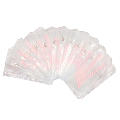 ZUNOXAZ 12 Stück Teiliges Budget Umschlag Binder Taschen aus Stabilem PVC Transparente Geldfächer für Ringordner Leicht mit Sicherem Verschluss für Einfache Organisation von Bargeld und ZUNOXAZ 12 Stück Teiliges Budget Umschlag Binder Taschen aus Stabilem PVC Transparente Geldfächer für Ringordner Leicht mit Sicherem Verschluss für Einfache Organisation von Bargeld und von ZUNOXAZ