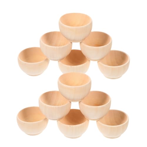 ZUNOXAZ 12 Stück Teiliges DIY Holzschalen aus Natürlichem Unbehandeltem Holz Glatte Kanten Vielseitig Einsetzbar für Bastelprojekte Kinderspielzeug und Wohnkultur Miniatur Holzschalen ZUNOXAZ 12 Stück Teiliges DIY Holzschalen aus Natürlichem Unbehandeltem Holz Glatte Kanten Vielseitig Einsetzbar für Bastelprojekte Kinderspielzeug und Wohnkultur Miniatur Holzschalen von ZUNOXAZ