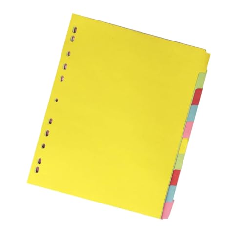 ZUNOXAZ 12 Stück Teiliges Farbige Registerkarten mit Löchern Beschreibbare Trennblätter für Ringordner Bunte Indexkarten zur Dokumentenorganisation und Klassifizierung im Büro und Schule ZUNOXAZ 12 Stück Teiliges Farbige Registerkarten mit Löchern Beschreibbare Trennblätter für Ringordner Bunte Indexkarten zur Dokumentenorganisation und Klassifizierung im Büro und Schule von ZUNOXAZ