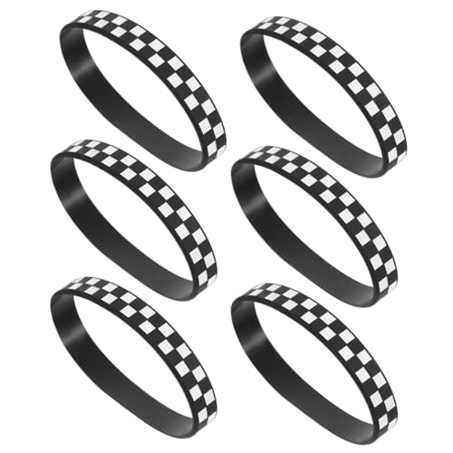 ZUNOXAZ 12 Stück Teiliges Silikonarmbänder mit Kariertem Rennmuster Leichtes Sport und Party Accessoire Dekorative Wristbands für Motorsport Events und Teamaktivitäten ZUNOXAZ 12 Stück Teiliges Silikonarmbänder mit Kariertem Rennmuster Leichtes Sport und Party Accessoire Dekorative Wristbands für Motorsport Events und Teamaktivitäten von ZUNOXAZ
