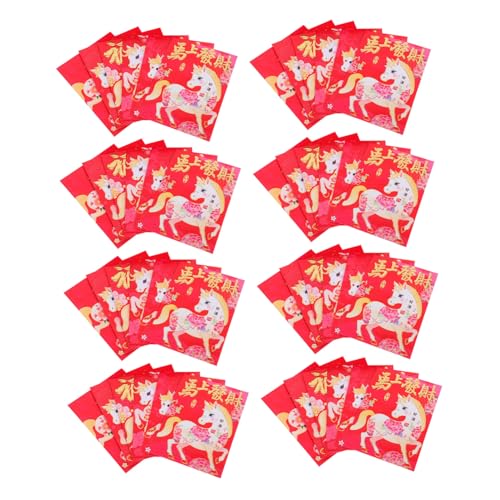 ZUNOXAZ 120 Stück Chinese Year Envelopes Horse Theme Lucky Money Packets Rote Umschläge für Frühlingsfest Hochzeit Traditionelle Geschenkumschläge mit Lebendigen Farben ZUNOXAZ 120 Stück Chinese Year Envelopes Horse Theme Lucky Money Packets Rote Umschläge für Frühlingsfest Hochzeit Traditionelle Geschenkumschläge mit Lebendigen Farben von ZUNOXAZ