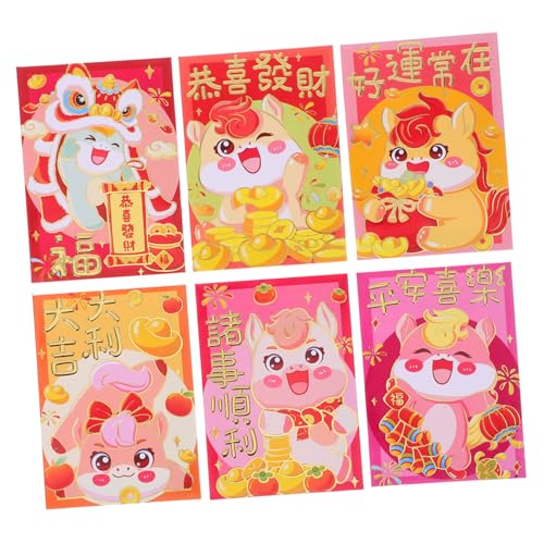ZUNOXAZ 120 Stück Rote Umschläge Karton Pferdethema Chinesische Lunar Year Lucky Money Envelopes aus Papier mit Glatter Oberfläche Stabile Geschenkumschläge für Bargeld Grußkarten ZUNOXAZ 120 Stück Rote Umschläge Karton Pferdethema Chinesische Lunar Year Lucky Money Envelopes aus Papier mit Glatter Oberfläche Stabile Geschenkumschläge für Bargeld Grußkarten von ZUNOXAZ