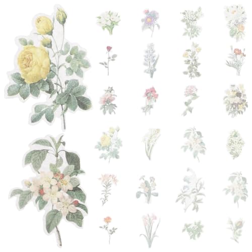 ZUNOXAZ 120 Stück Teiliges Vintage Blumen Sticker für Scrapbooking Journaling und DIY Bastelprojekte Selbstklebende Scrapbook Aufkleber mit Ästhetischen Blütenmustern Vielseitig für ZUNOXAZ 120 Stück Teiliges Vintage Blumen Sticker für Scrapbooking Journaling und DIY Bastelprojekte Selbstklebende Scrapbook Aufkleber mit Ästhetischen Blütenmustern Vielseitig für von ZUNOXAZ