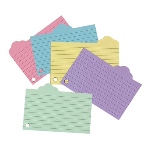 ZUNOXAZ 125 Blatt Wolkenförmige Indexkarten Kleines Notizbuch mit Farbigen Blanko Karteikarten Glattes Papier für Schnelles Schreiben Modernes Design für Büro Schule und Studium von ZUNOXAZ