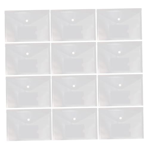 ZUNOXAZ 12Stücke Teiliges Dokumentenorganizer Transparente Datei Taschen mit Druckknopf für Quittungen und Wichtige Unterlagen aus Hochwertigem Material Leicht und Tragbar von ZUNOXAZ