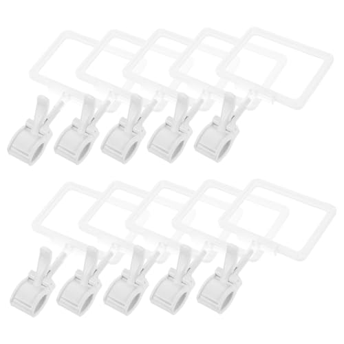 ZUNOXAZ 15Er Set Doppelseitiger Preisschildhalter Mit Klemme Kleidergrößenschilder Kleidungsschilder Für Kleidung Drehbarer Schilderclip Für Displays Ladenetiketten Verkaufsschilder von ZUNOXAZ